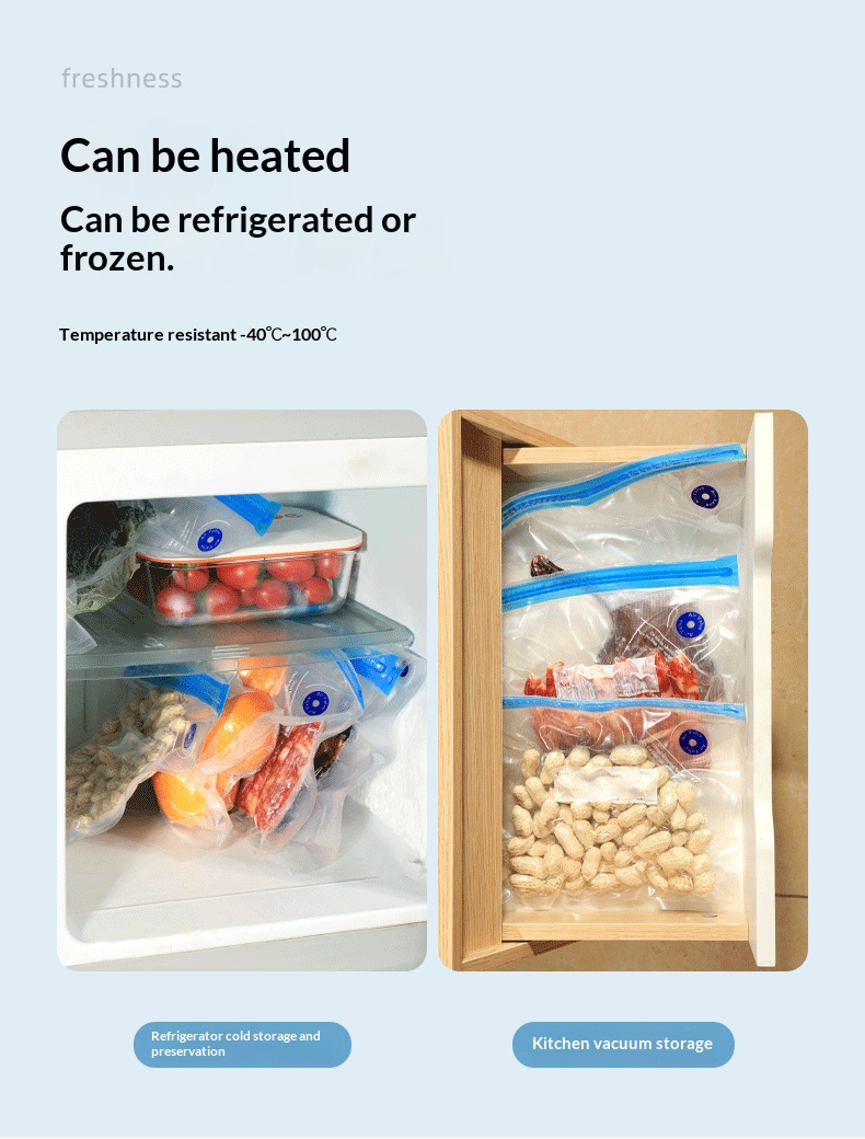 Meal Prep Vacuum Seal Containers - Sacs de conservation alimentaire sous vide
