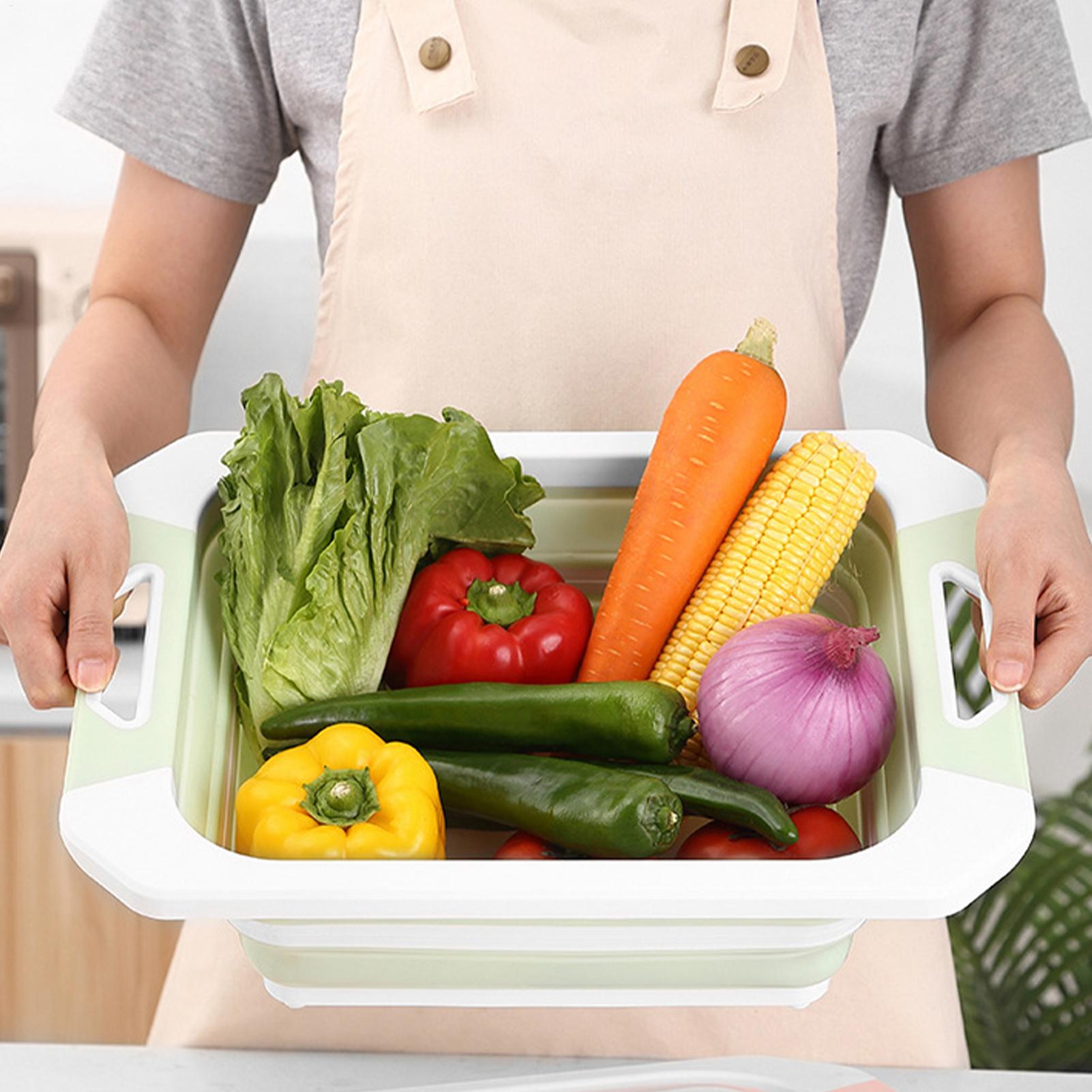 Meal Prep Cutting - Planche à découper pliante, poubelle polyvalente,