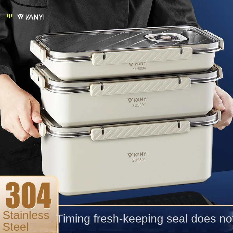 Meal Prep Vacuum Seal Containers - Boîte de boulettes scellée en acier,