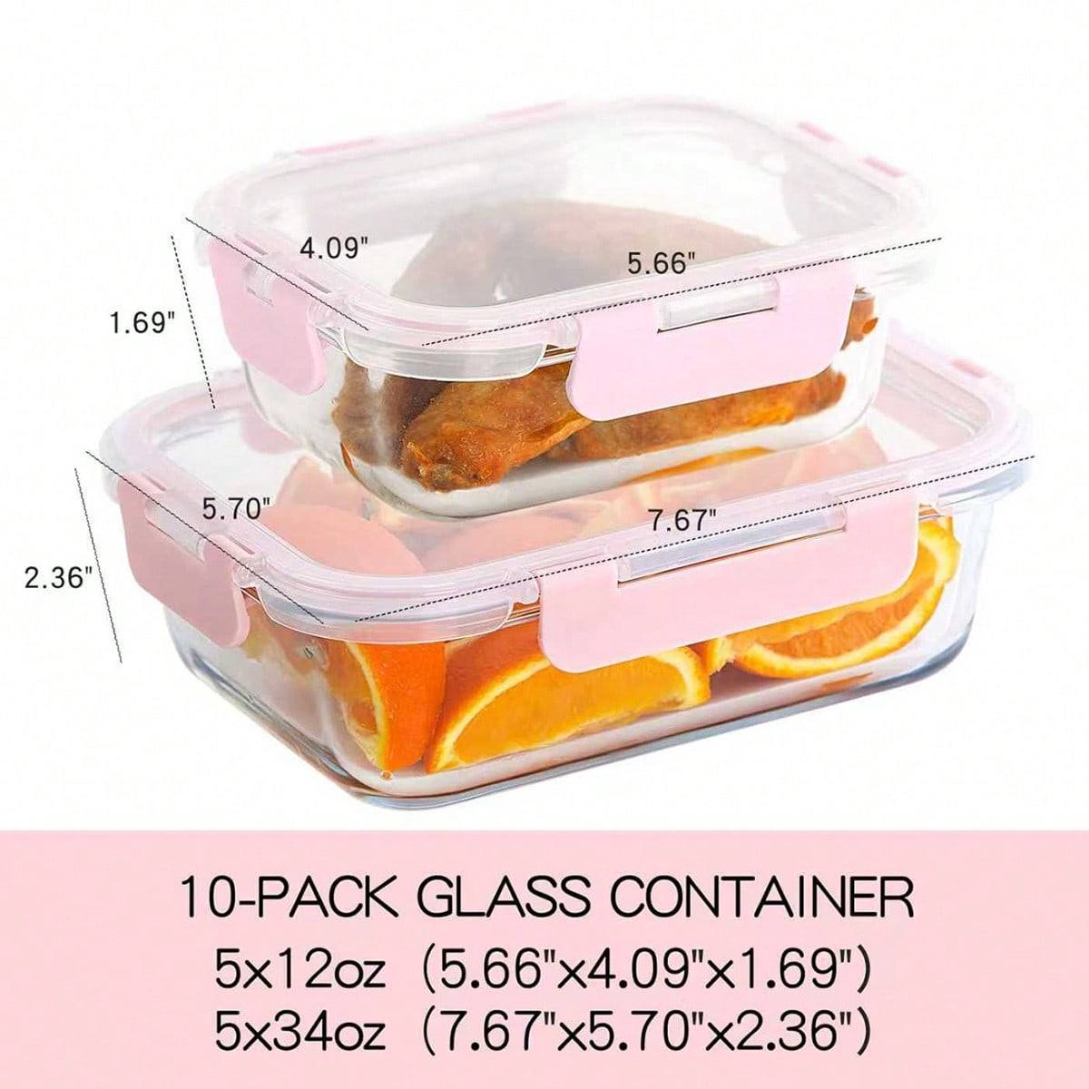 Lot de 10 récipients en verre  - Meal Prep Recipes avis et prix