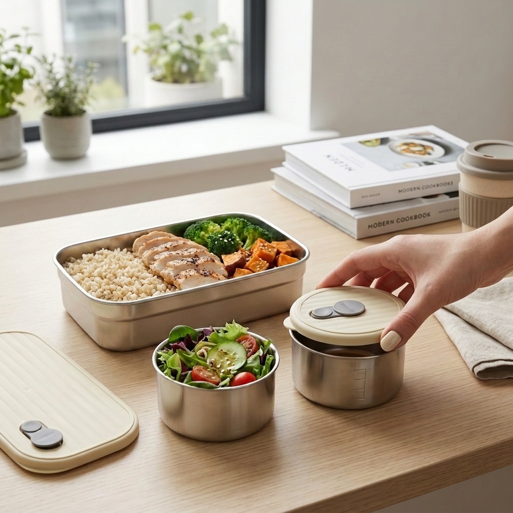 Boîte à bento en acier inoxyda - Meal Prep Recipes avis et prix