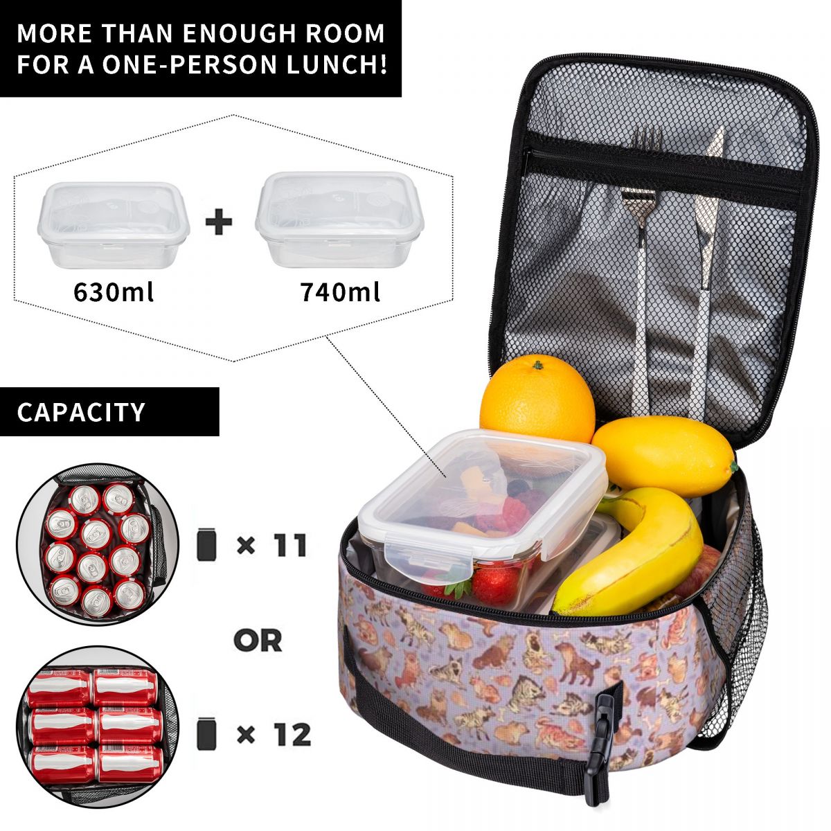 Sac à repas à volants Lavande  - Meal Prep For A Day avis et prix