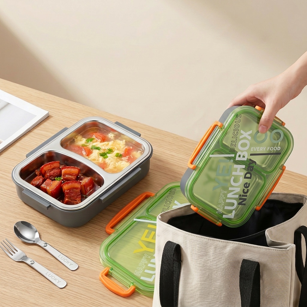 Boîte à lunch bento en acier i - Meal Prep Recipes avis et prix