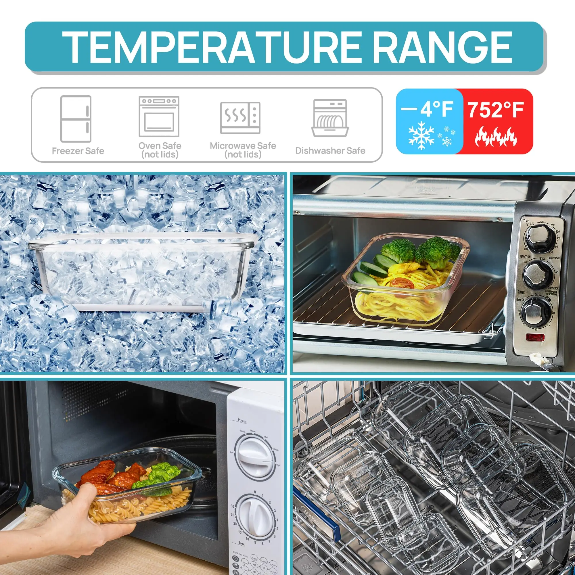 Boîte à déjeuner en verre, con - Meal Prep Recipes avis et prix